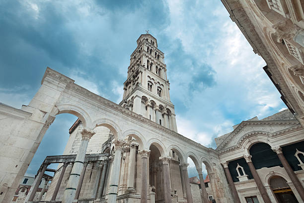 Peristyle, the central square of the Palace in old town Split, Croatia.