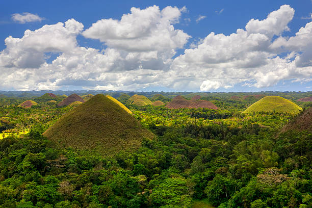Chocolate Hills View of the Chocolate Hills in Bohol, Philippines chocolate hills photos stock pictures, royalty-free photos & images