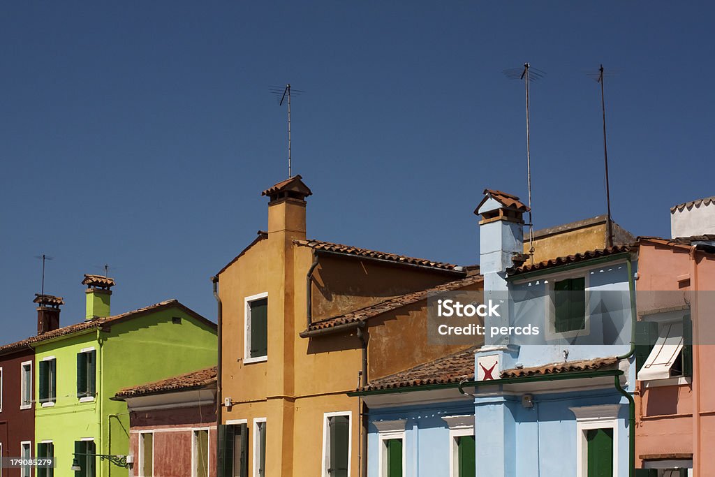 Kolorowe domy, Burano - Zbiór zdjęć royalty-free (Bez ludzi)