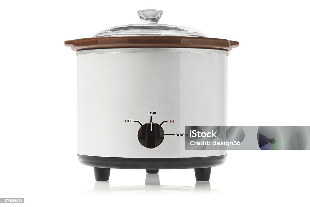 Electric Slow Cooker Electric Slow Cooker On White Background Crock Pot Stock Photo