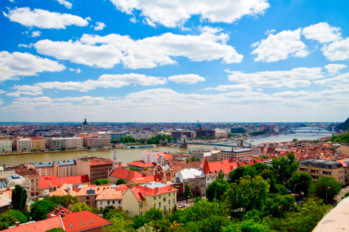 beautiful panorama view of Budapest, Hungary