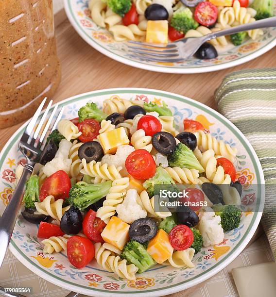 Pasta Salad Stock Photo - Download Image Now - Cauliflower, Fusilli, Salad