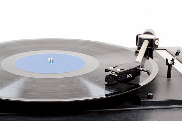 istock Spinning vinyl record. Motion blur image.  Vintage toned. 179086058