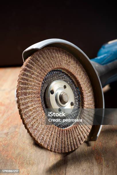 Closeup Of A Batterypowered Electric Angular Grinder Stock Photo - Download Image Now