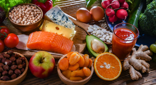 istock Food products representing the nutritarian diet 1790862277