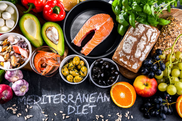 istock Food products representing the Mediterranean diet 1790863834