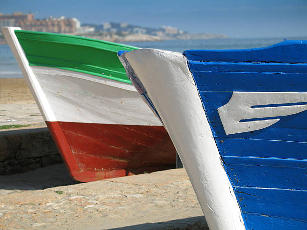 Spanish Fishing boats stock photo