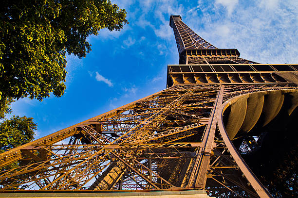 istock bottom view of the Eiffel Tower at sunset 179087759