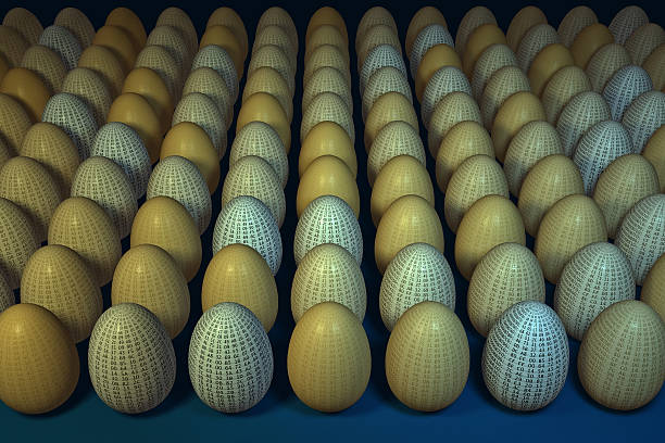 hexadecimal easter eggs stock photo