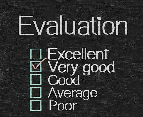 istock evaluation report with rate written on blackboard background 179087997