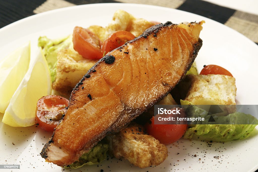 Warmen Fischgericht 2 - Lizenzfrei Angebraten Stock-Foto