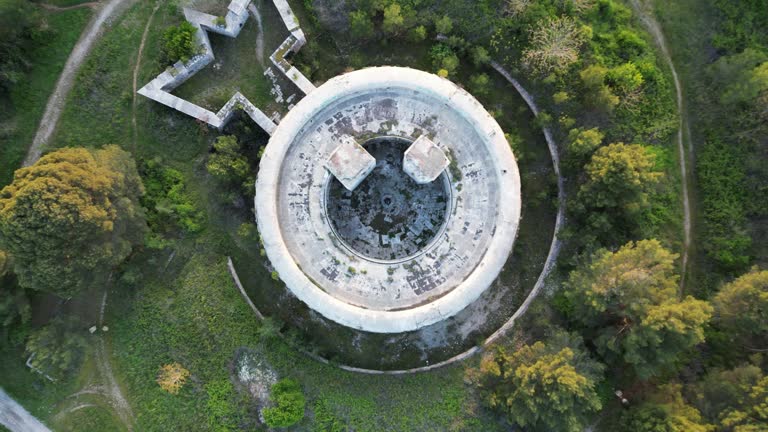 Aerial view of Fort Giorgio in Pula downtown, Istria, Croatia.