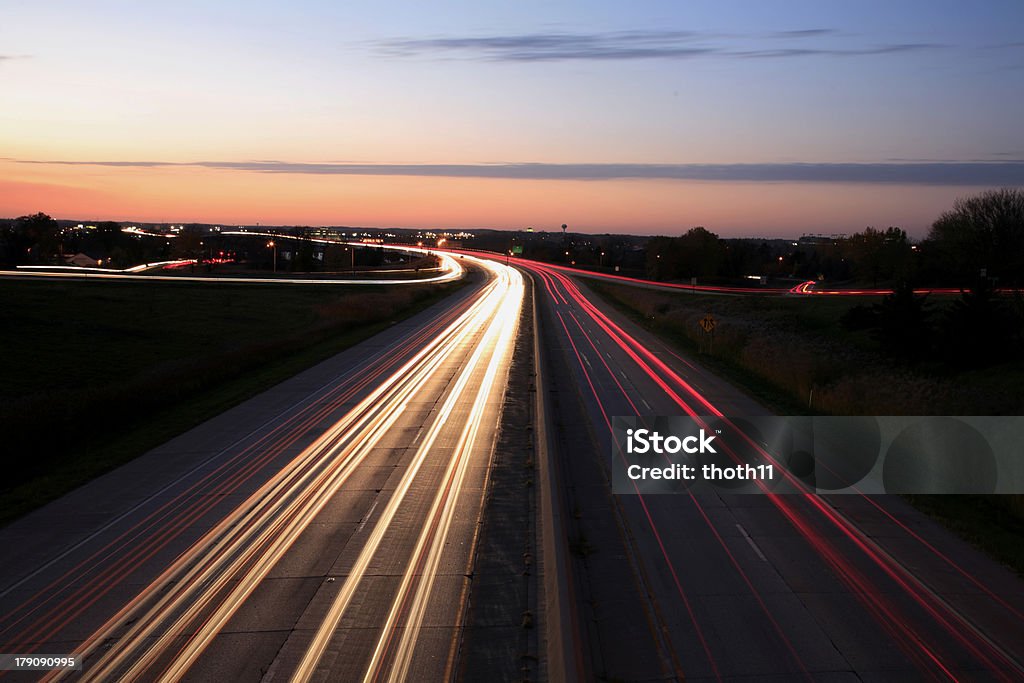 Interstate am Abend - Lizenzfrei Verkehr Stock-Foto