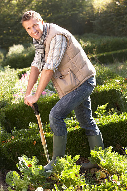 istock Young man working in garden 179091094