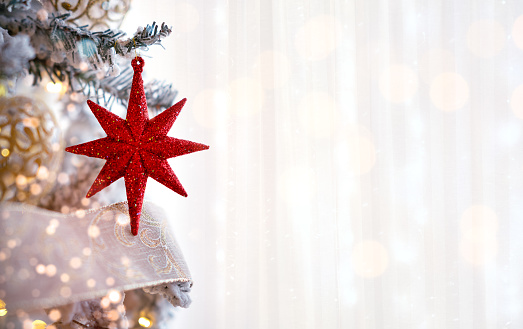 Christmas Tree Background with Bokeh