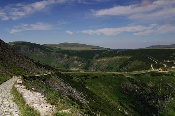 Karkonosze mountains in Poland. stock photo