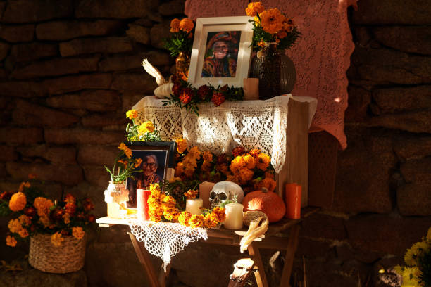 Decorated altar to Dia de los Muertos