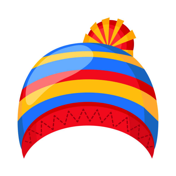 istock Winter Warm Striped Baby Hat Cartoon Headwear 1790918802