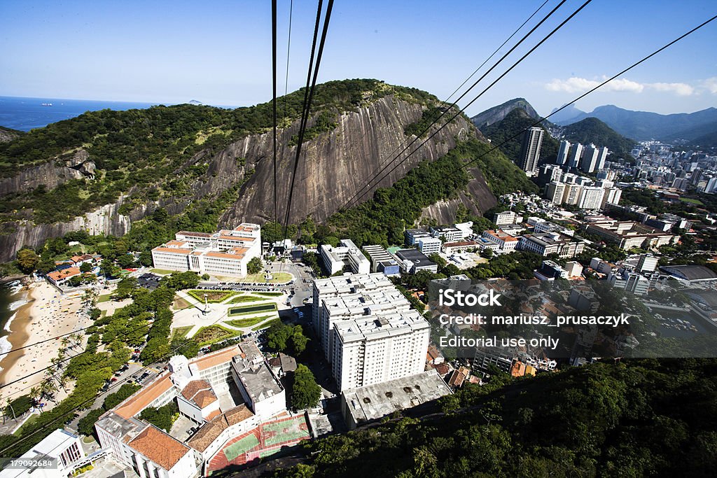 La funivia a Pan di Zucchero a Rio de Janeiro - Foto stock royalty-free di Ambientazione esterna