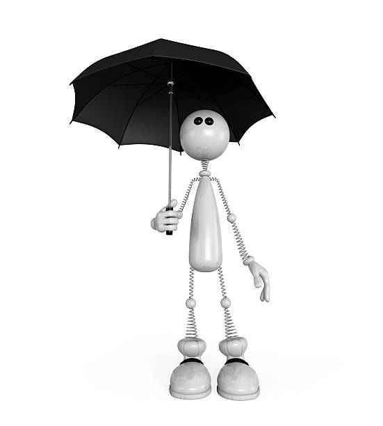 istock the little man with an umbrella 179094883