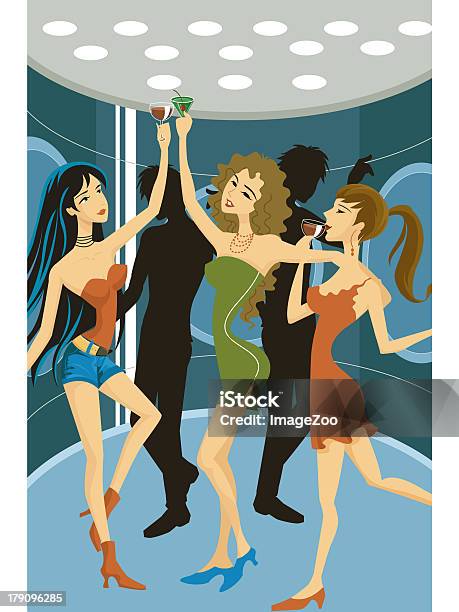 Group Of Women Dancing Stock Illustration - Download Image Now - Adult, Adults Only, Arts Culture and Entertainment