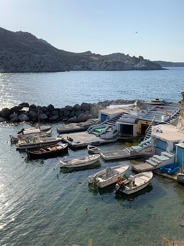 Mandrakia is a tiny fishing village located in the north of Milos.