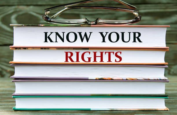 istock KNOW YOUR RIGHTS - words are written on books on a dark background 1790968169