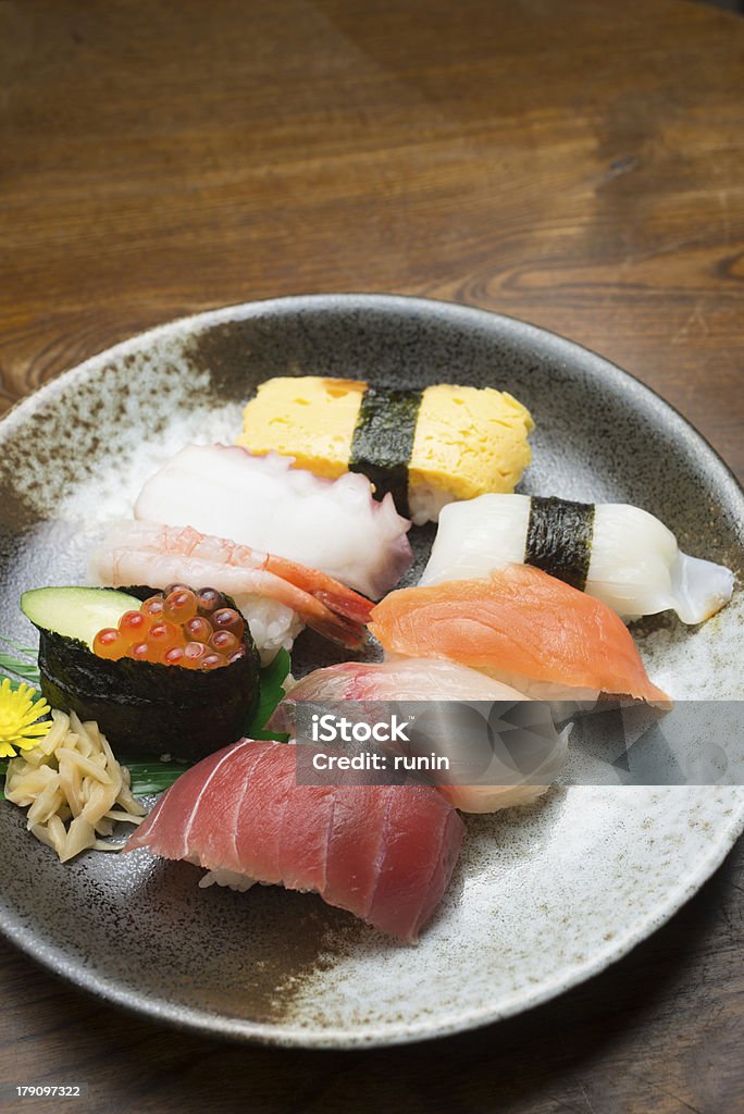 Muitos tipos de sushi - Royalty-free Alimentação Saudável Foto de stock