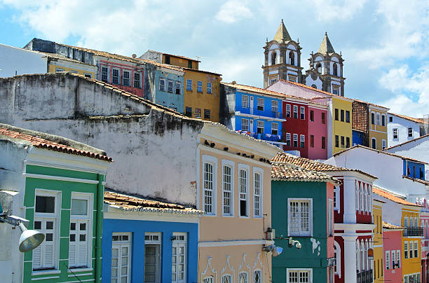 istock Colored buildings lined up in Pelourinho 179098482