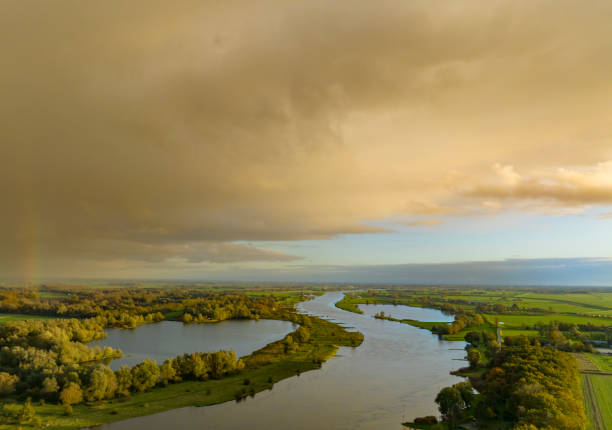 istock IJssel river landscape view from above during an autumn rain shower 1791007073