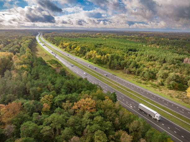 istock Traffic driving on a highway in nature during autumn 1791007672