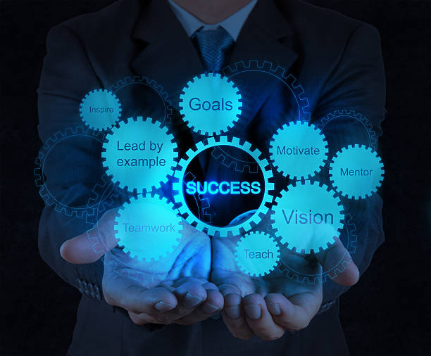 istock businessman hand shows gear business success chart 179101704