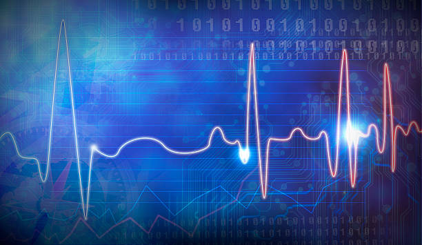 , eletroencefalograma - pulse trace computer monitor eeg equipment imagens e fotografias de stock