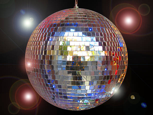 istock Disco ball with sparkles isolated in black 179101884