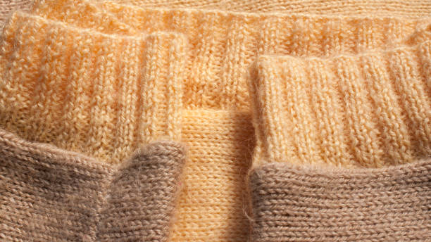 istock Brown and yellow wool jersey detail 1791021266