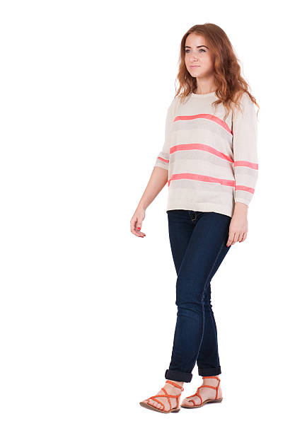istock front view of walking  woman . 179102182