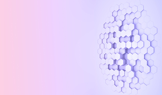 Abstract background with abstract gradient pattern with hexagons. Technology concept, graphic element for background.