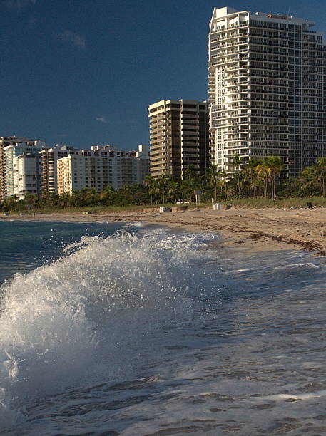 Beach building stock photo