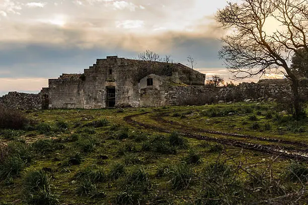 an ancient and abandoned rural house in Italy
