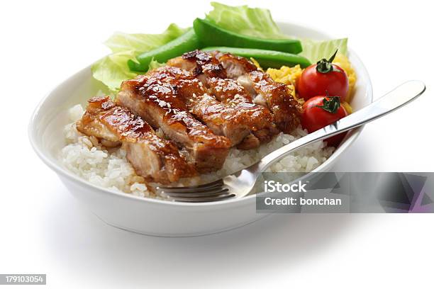 Teriyaki Chicken On Rice Stock Photo - Download Image Now - Teriyaki Chicken, Boiled, Chicken - Bird