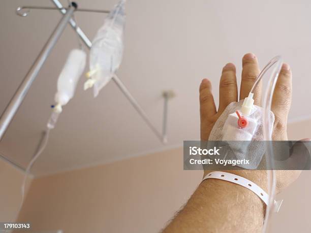 Patients Hand In The Hospital With An Iv Stock Photo - Download Image Now - Healthcare And Medicine, Horizontal, Hospital