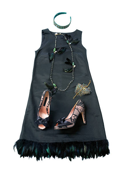 istock Feathery dress styling fashion composition 179103852