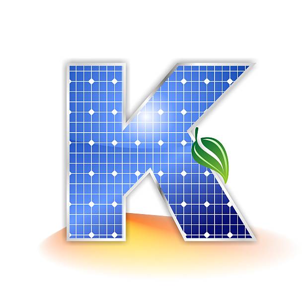 istock solar panels alphabet letter K 179103904