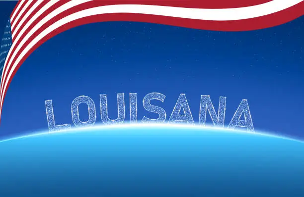 Vector illustration of State of the United States — Louisana