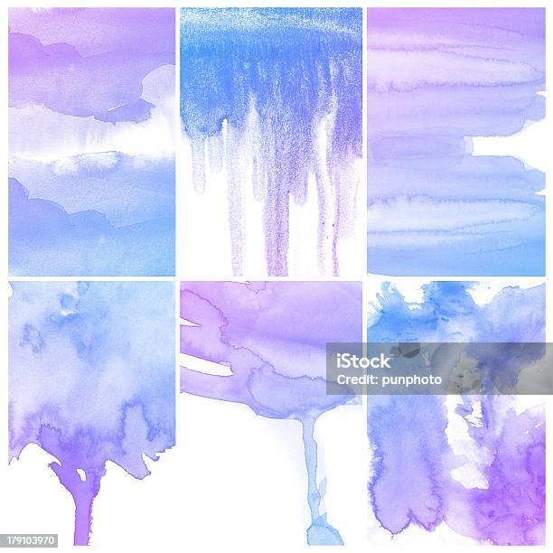 Satz Von Bunte Wasser Farbe Malen Hintergrund Stockfoto und mehr Bilder von Abstrakt - Abstrakt, Altertümlich, Aquarell