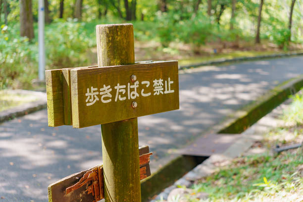 istock 'Do not smoke while walking' sign at a street 1791041855