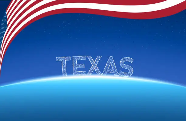 Vector illustration of State of the United States — Texas