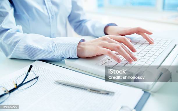 Typing Hands Stock Photo - Download Image Now - Business, Business Person, Busy