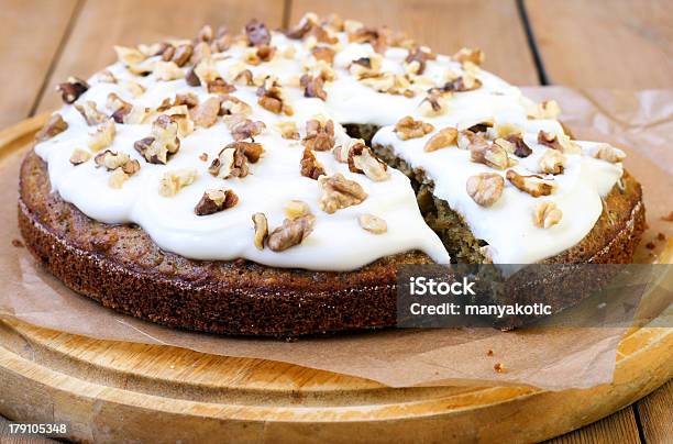 Carrot And Courgette Cake Stock Photo - Download Image Now - Zucchini, Cake, Nut - Food