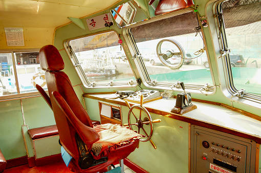 old boat cockpit